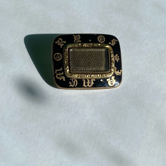 Victorian Mourning Jewelry Pin - Picture 5 of 12